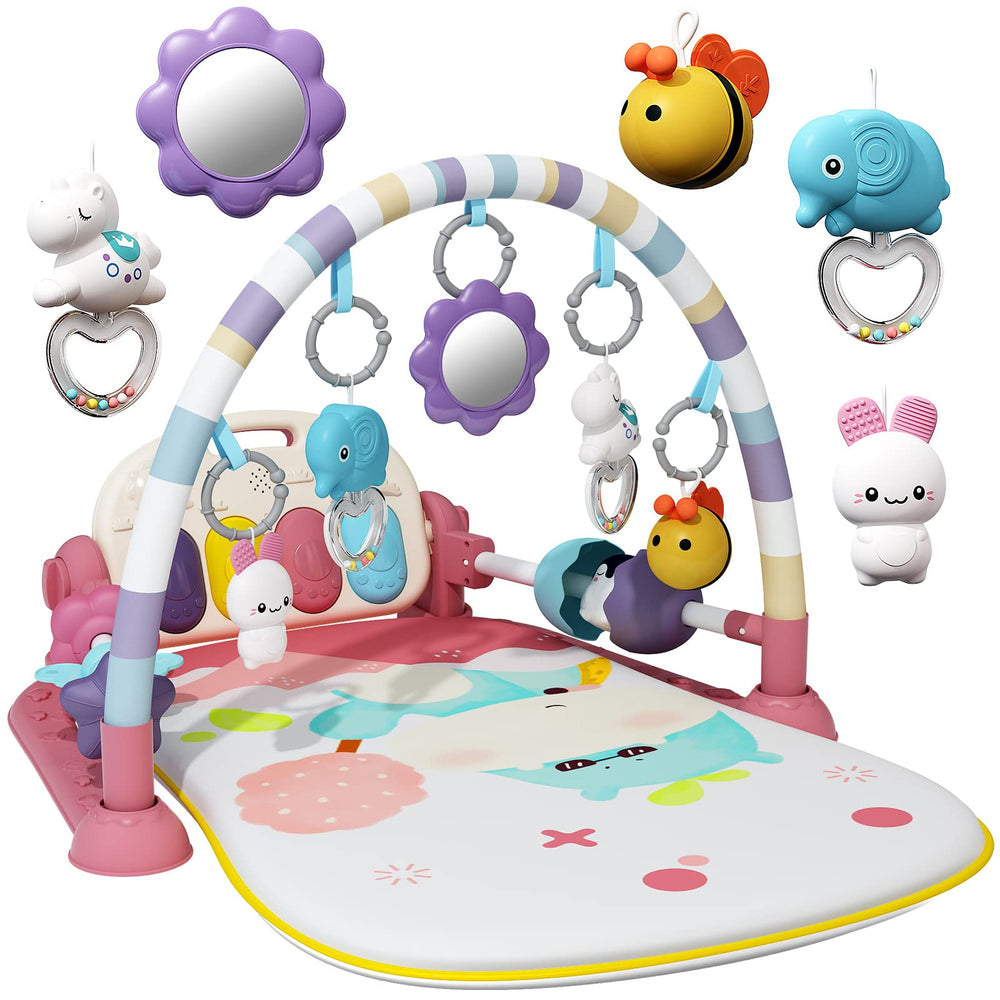 Jovow Baby Gym piano keys light up to spark curiosity during play