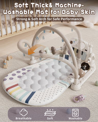 Jovow Baby Gym soft guardrails keep baby safe during exploration.