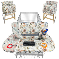 JOWEY double-sided cart cover in ivory for versatile use in shopping and dining