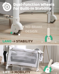 Joybai baby playard mode showcasing spacious play area for exploration.