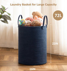 Joybest laundry basket 72L woven texture highlights soft, safe design