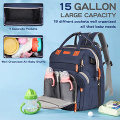 JOYCE diaper bag with 25L capacity and 19 pockets keeps essentials organized