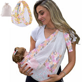 JOYFUL.BABY&CO baby-toddler sling on hip offers hands-free mobility for parents.