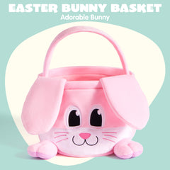 JOYIN pink bunny basket with foldable ears adds whimsy to Easter celebrations.