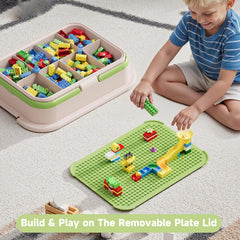 Joyingbaby building-plate lid built-in for on-the-go building