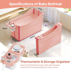 Joyingbaby tub ready for use with quick setup and safe bath