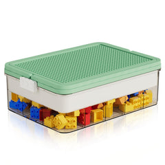 Joyingbaby Lego storage organizer lid-baseplate enabling quick on-the-spot building