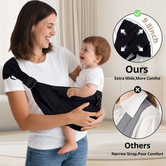 JOYNCLEON newborn-to-toddler sling focuses on ergonomic comfort for growing babies.