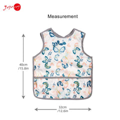 Joyo Roy colorful patterns on a baby bib provide playful, durable protection.