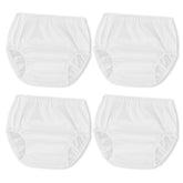 Joyo Roy four-pack white cloth diaper covers pack-shot, leak protection for 2T.