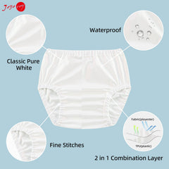Joyo Roy potty-training rubber pants over underwear, leak protection for toddlers.