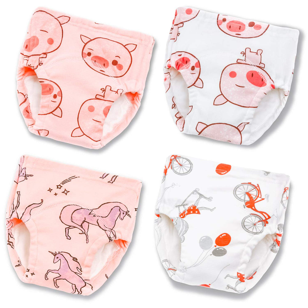 Joyo Roy soft potty training pants with pink flowers provide comfy daily wear during potty training.