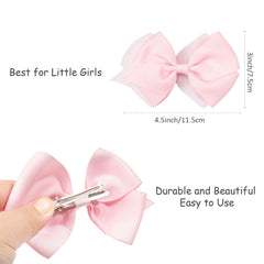 JOYOYO alligator clip bows securely gripping hair during activities