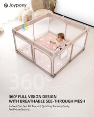 Joypony playpen bottom with anti-slip suction cups stays stable
