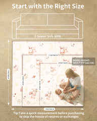 Joypony baby play mat, 120x120 cm, provides ample space for crawling and tummy time.