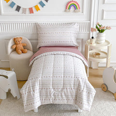 Joyreap fitted bottom sheet fits standard toddler beds securely.