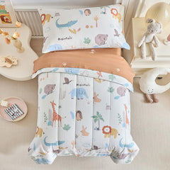 Joyreap zoo-theme toddler flat sheet 45x60 inches fits standard beds comfortably