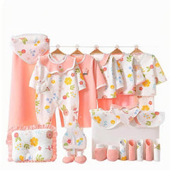 Joyshe 28-piece newborn bundle laid out for easy outfit coordination.