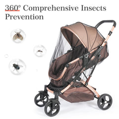 JQCOVEI breathable polyester netting promotes airflow for baby comfort.