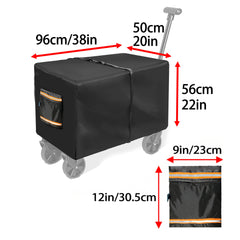 JRRXM windproof buckle and drawstrings ensure a secure fit on a wagon cart