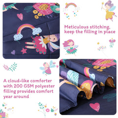 JSD Fairy toddler bedding set fitted sheet with 8-inch pockets stays in place