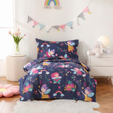 JSD Fairy toddler bedding set quilted comforter provides soft warmth for bedtime