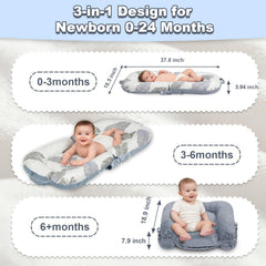 JSTPRO Baby Lounger dual-sided cotton velvet fabric offers year-round comfort