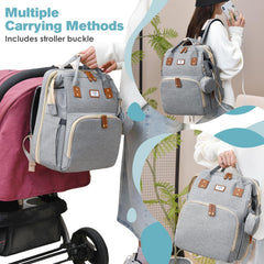 JSTPRO diaper bag backpack changing station pad ready for on-the-go changes