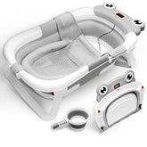 JT Cosas collapsible bathtub in folded form, ideal for travel storage.