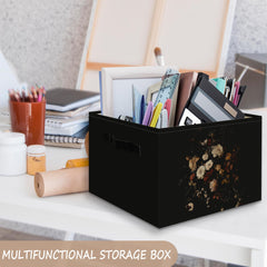 JUIOEIU Moody Floral Basket handle detail highlighting durable construction for daily organization