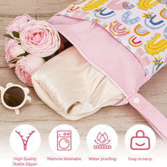 JuleLyn Wet Bag anti abrasion fabric resists tears during travel.