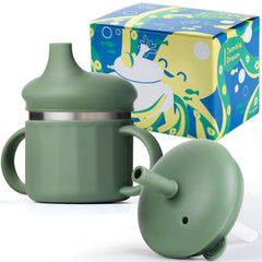 Jumble Dream sippy cup with stainless-steel interior keeps drinks pure and fresh
