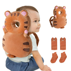 JumiLux baby head protector backpack shields tiny heads during backward falls for safer learning.