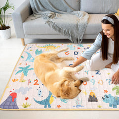 Jundetye anti-slip backing keeps the mat stable on various floor surfaces.