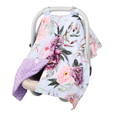 Jundetye baby car seat cover with peekaboo opening keeps baby cozy and observable