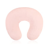Jundetye pink baby nursing pillow cover, breathable muslin for comfortable feeds.