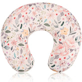 Jundetye nursing pillow cover with yellow pink flowers for cozy feeding sessions