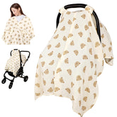 Jundetye car seat cover with 360° protection keeps baby shielded from sun and wind.