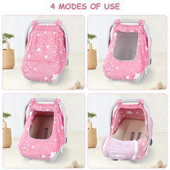 Jundetye car seat cover large zipper window simplifies getting your child in and out.