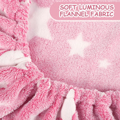 Jundetye car seat cover features glow-in-the-dark stars and clouds for night visibility.