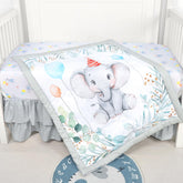 Jundetye crib bedding set with reversible comforter for versatile warmth.