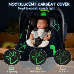 Jundetye dual-window design car seat cover enables easy access and visibility for baby.