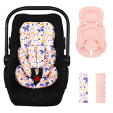 Jundetye infant car seat insert provides soft head and body support.