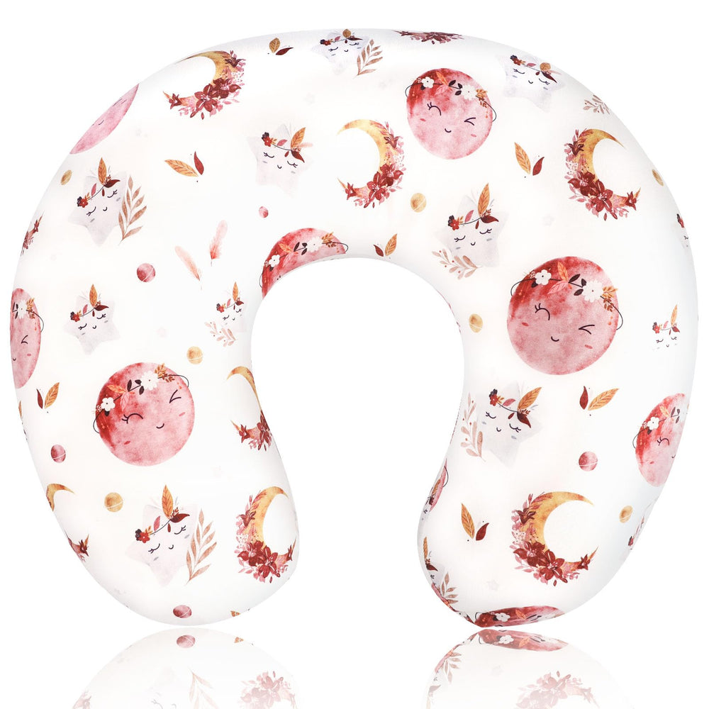 Jundetye Moon Star nursing pillow cover with soft moon-star pattern for cozy feeds