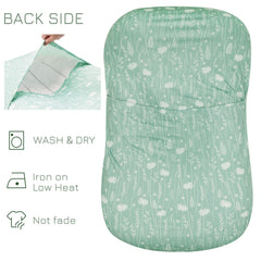 Stretchy fabric on Jundetye cover fits most infant loungers securely.