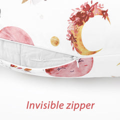 Jundetye snug-fit cover fits most curved pillows for mess-free feeding sessions