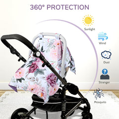 Jundetye stroller cover protects from wind and sun during outings
