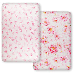 JUNENGCHUANG mini-crib sheet shows stretchy snug fit for a secure surface.