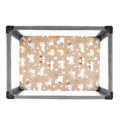 JUNENGCHUANG pack and play sheets breathable fabric close-up, airy comfort for babies.