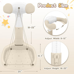 JUNEU baby bath stand anti-slip dots prevent tipping on wet floors.